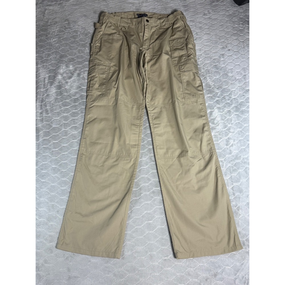 5.11 Tactical Series Khaki Ripstop Cargo Pants Womens 16 Long Double Knee Hiking